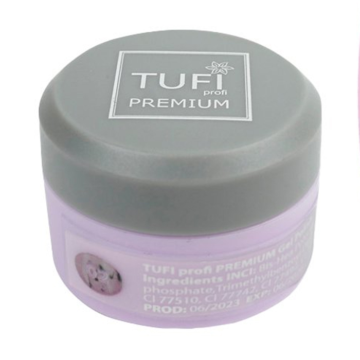 Гель-лак для нігтів Tufi profi Premium Bloom з сухоцвітами, 02 гіацинт, 5 мл